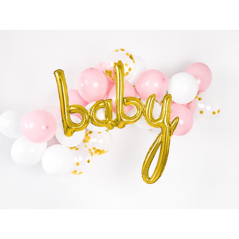 FB42M-019 Party Deco Fóliový balón - Baby, zlatý 73cm 