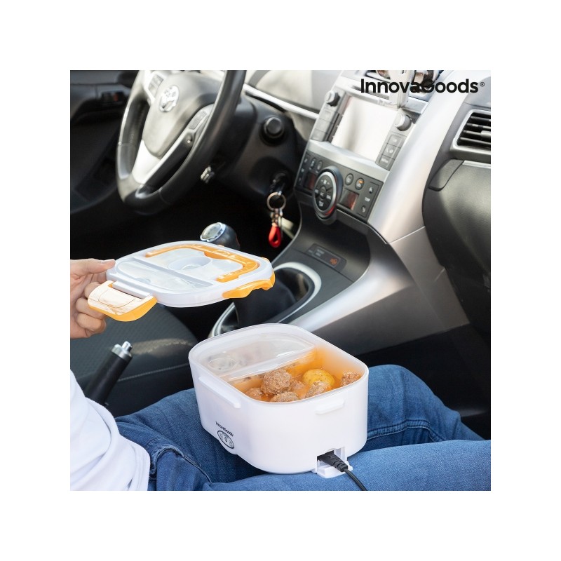 V0103376 InnovaGoods Elektrický jídlonosič do auta InnovaGoods 40W 12 V bílo-oranžová 