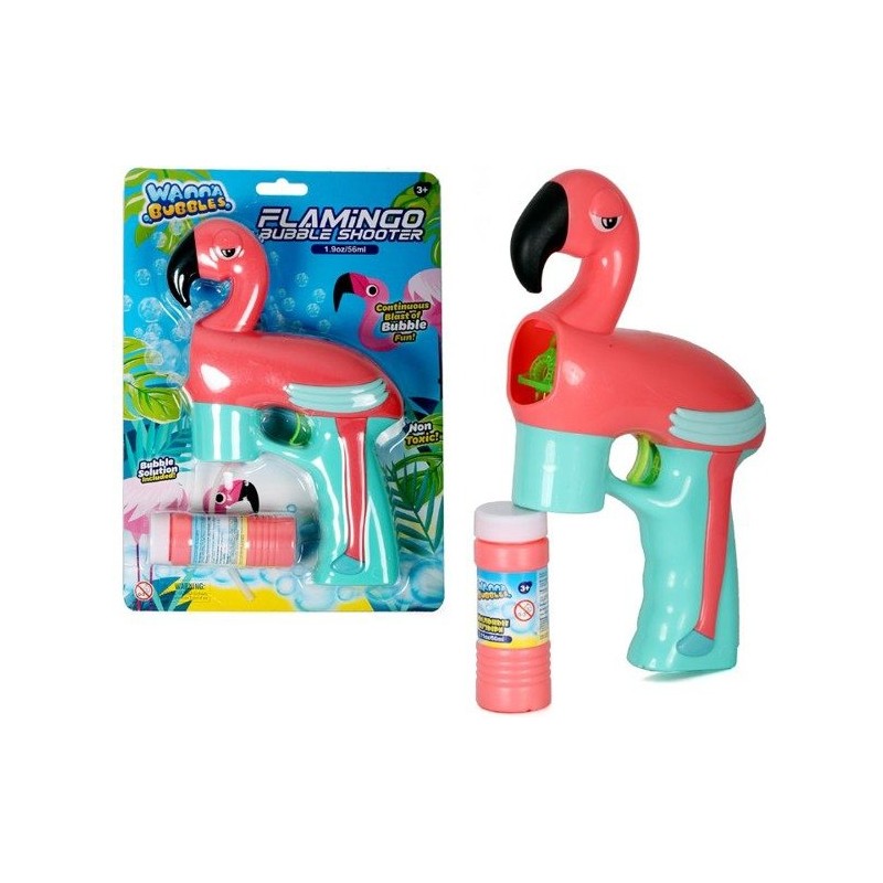 605825 DR Pištoľ na mydlové bubliny - Flamingo 