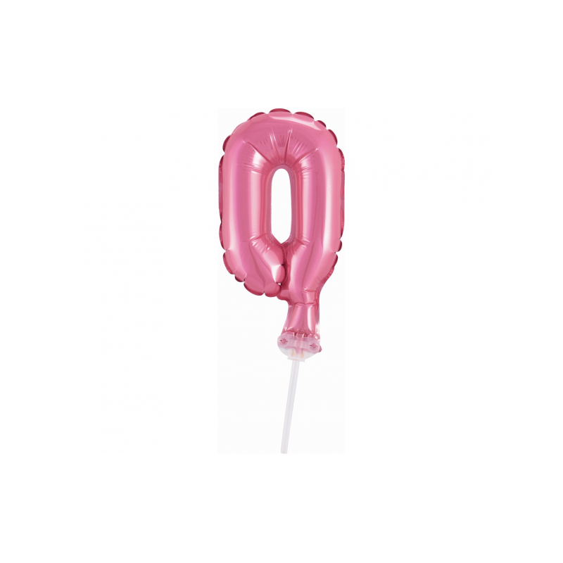 BC-5RO0 Godan Fóliový balón na paličke - Ružové číslo - 13cm 0