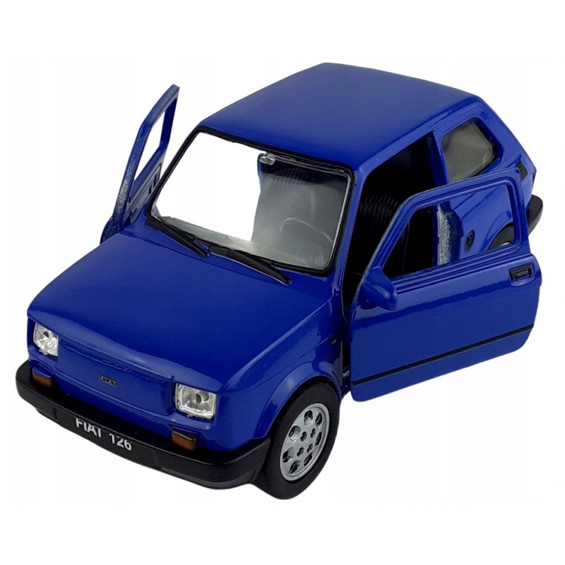 008805 Kovový model auta - Nex 1:34 - Fiat 126 Modrá