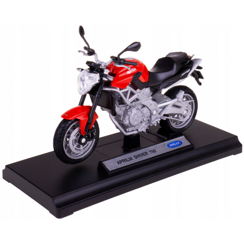 008690 Model motorky na podstave - Welly 1:18 - Aprilia Shiver 750 