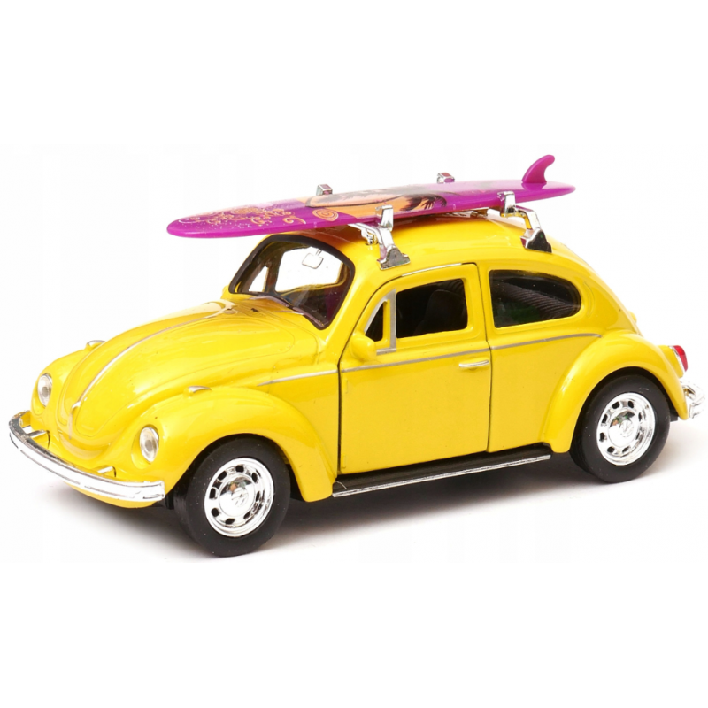 008805 Kovový model auta - Nex 1:34 - Volkswagen Beetle (Surf) Žlutá