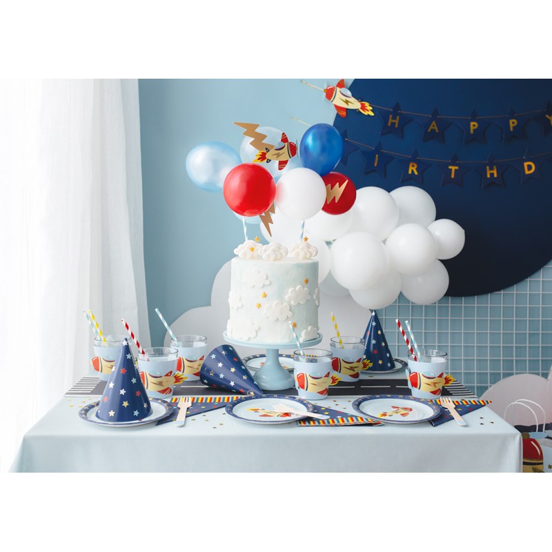 KBT1 Party Deco Set mini balónikov na tortu - lietadlo mix - 10ks 