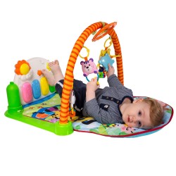 Detská hracia deka s hrazdičkou a pianom (opička)