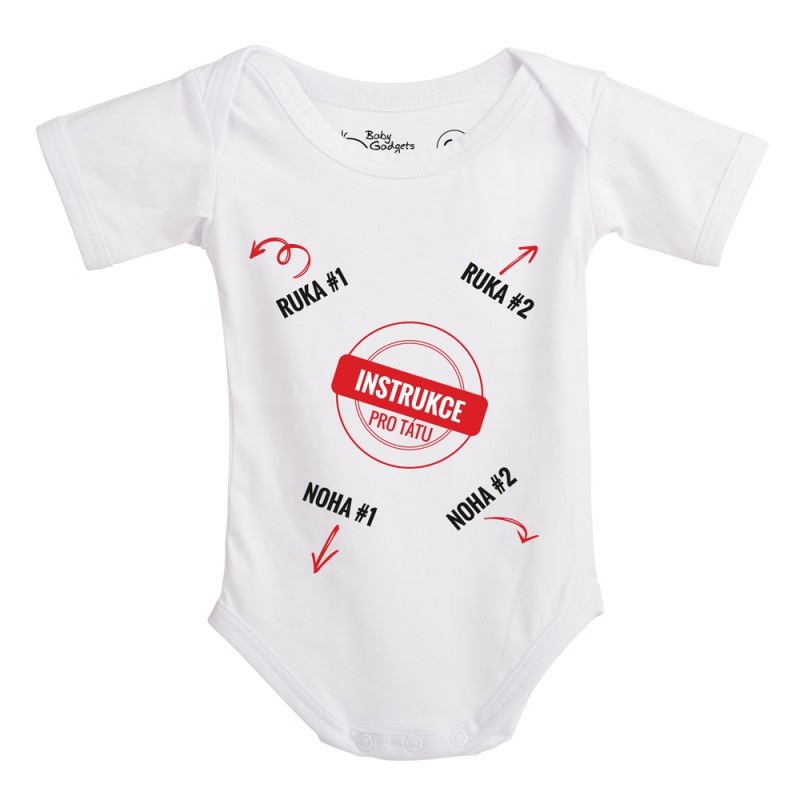GAD02774 Baby Gadgets Dětské body s instrukcemi pro otce