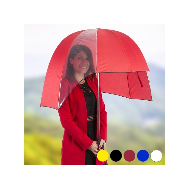 Levně S1411150 DR Půlkulaty deštník 92cm Červená