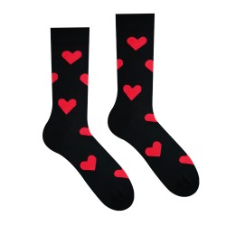 Veselé ponožky HESTY - Srdiečko čierne
