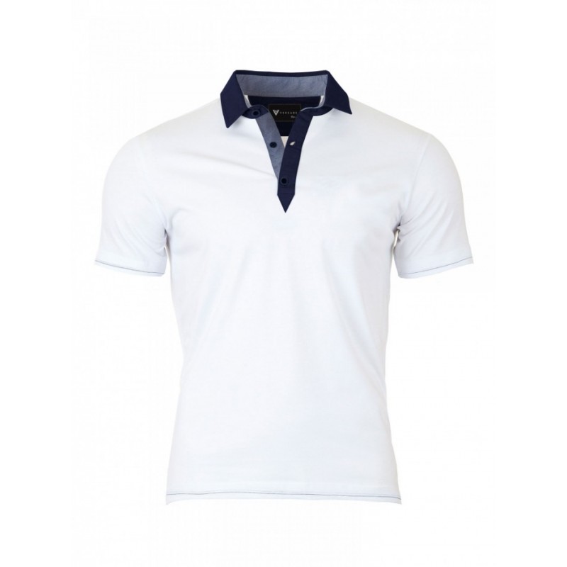 VERSABE Pánské Polo tričko bílé VS-PO 1901 XS