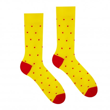 Veselé ponožky HESTY - Žltý Gentleman