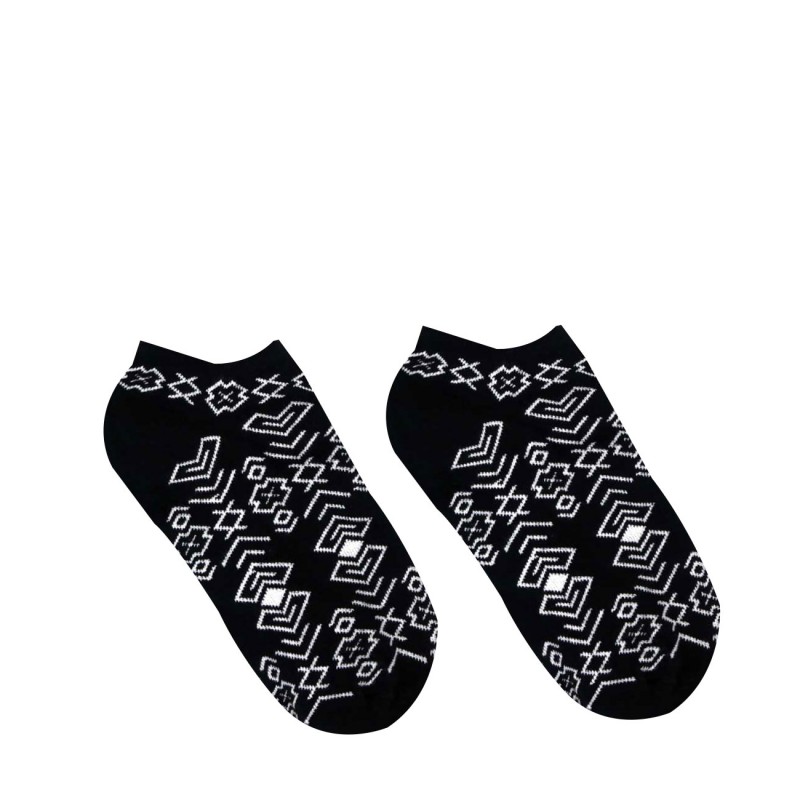 HESTY Veselé ponožky HESTY - Čičmany členkové čierne 35-38