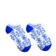 Veselé ponožky HESTY - Čičmany členkové modré