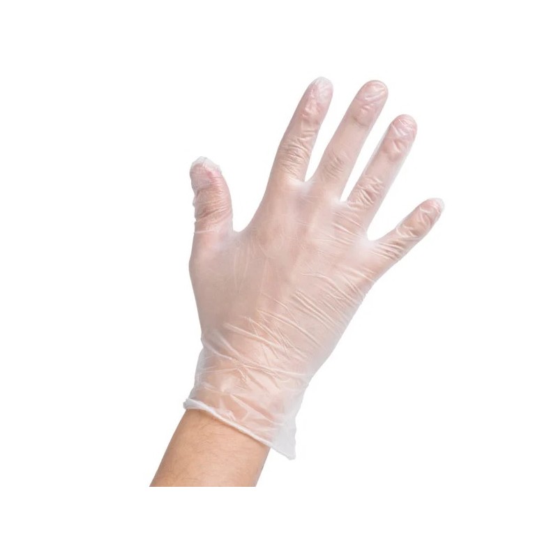 Levně DR Vinylové rukavice nepudrované bílé - balení 100 ks L
