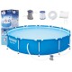 Záhradný bazén Steel Pro s kovovou konštrukciou a kartušovou filtráciou Bestway (366x76cm)