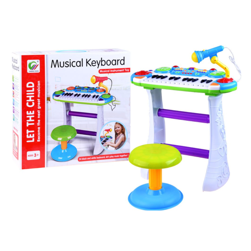 IN0009 NI Dětský klavír se stoličkou - Musical Keyboard