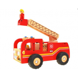 Drevené hasičské auto s rebríkom