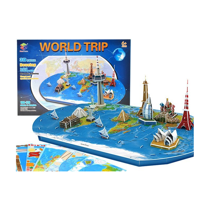ZA1581 DR 3D puzzle - World Trip - 136 prvkov