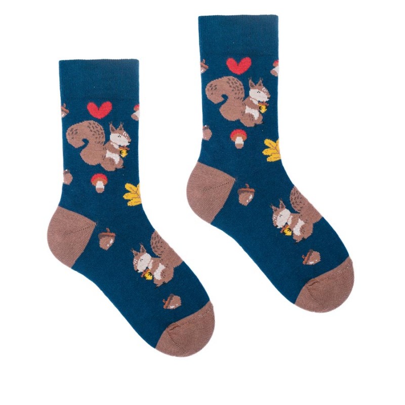 E-shop HESTY Veselé ponožky HESTY - Veveričiak – Detské 30-34