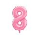 Fóliový balón - Číslo, ružový 86cm