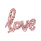 Fóliový balón - Love, rúžové zlato 73x59cm