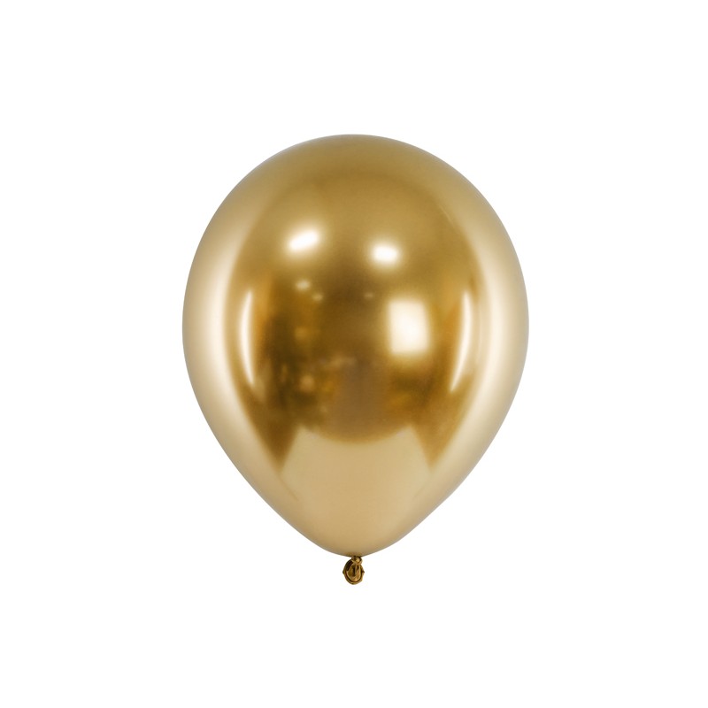 E-shop CHB1-019-10 Party Deco Chromované balóny - Glossy 30cm, 10ks Zlatá