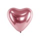 Chromované balóny - Glossy Hearts 30cm, 10ks