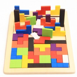 Drevené inteligentné puzzle pre deti - 40 prvkov