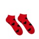 Veselé ponožky Hesty - Srdiečko Červené - členkové