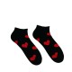 Veselé ponožky Hesty - Srdiečko čierne - členkové