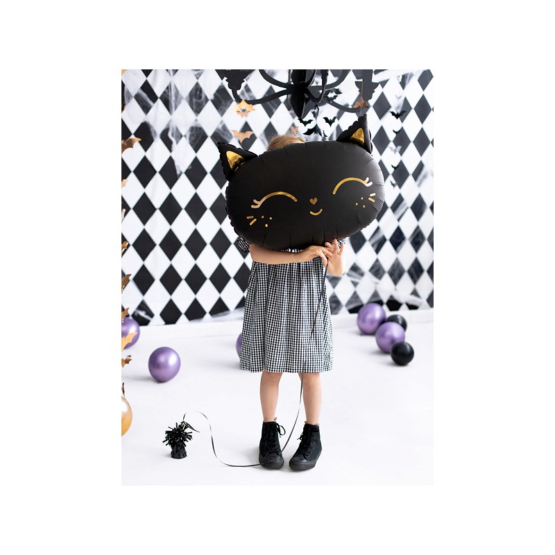 FB84 Party Deco Fóliový balón - Kočička - 48cm, černá 