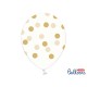 Číre balóny s bodkami - Crystal Clear - 30cm, 6ks