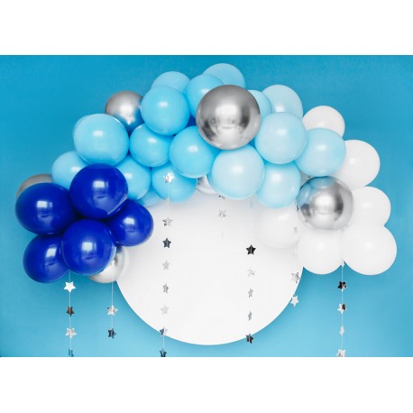 Kompletná balónová výzdoba - Modrá, 200cm, 61ks