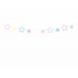 Girlanda - Hviezdičky - Pastel 1,4m