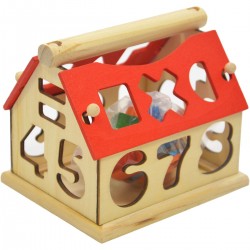 Drevený Puzzle domček na triedenie