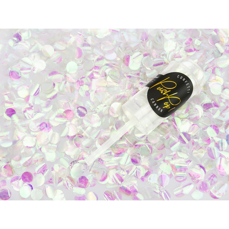 PPK2-000 Vystřelovací konfety - Push pop Holografická