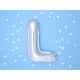 Fóliový balón - strieborný - písmená, 35 cm