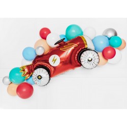 Fóliový balón - Pretekárske auto - červený, 111x63 cm