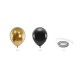 Balónová girlanda - Oblúčik - čierno-zlatý, 200cm