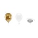 Balónová girlanda - Oblúčik - bielo-zlatý, 200cm