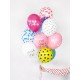 Číre balóny so srdiečkami - Crystal Clear - 30cm, 6ks