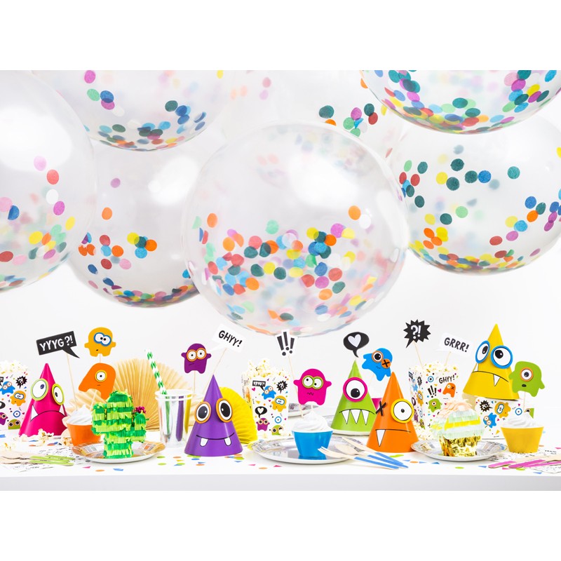 BK36-1-000 Party Deco Balón s farebnými konfetami 1m 