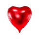 Fóliový balón - Srdiečko - červený, 72x73cm