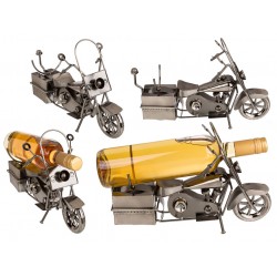 Kovový stojan na víno - motocykel III