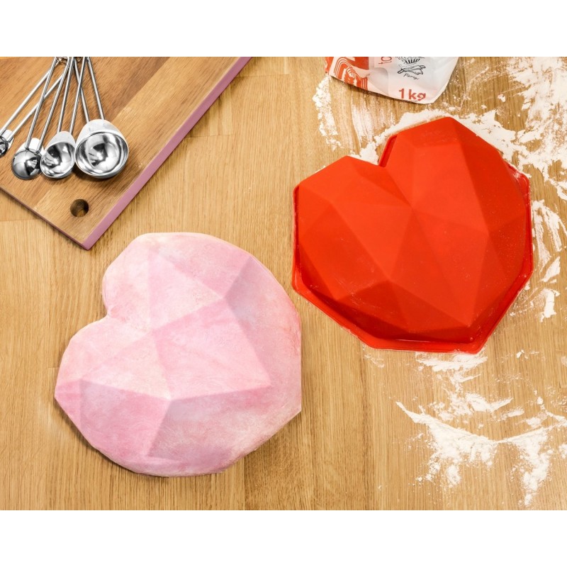 Levně 014420 DR Silikonová forma na pečení 3D - Srdce