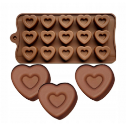 Silikónová forma na čokoládové bonbóny - Srdiečka