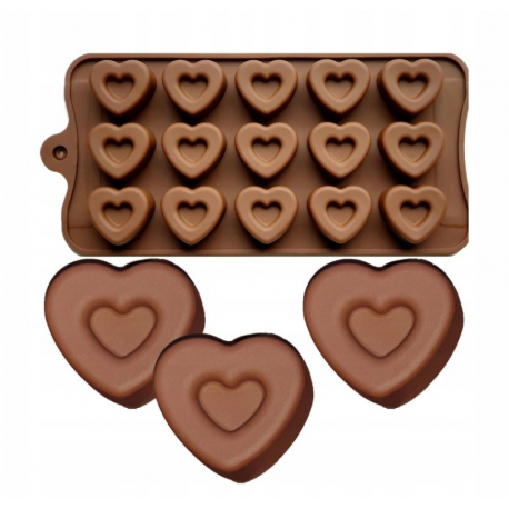 Silikónová forma na čokoládové bonbóny - Srdiečka