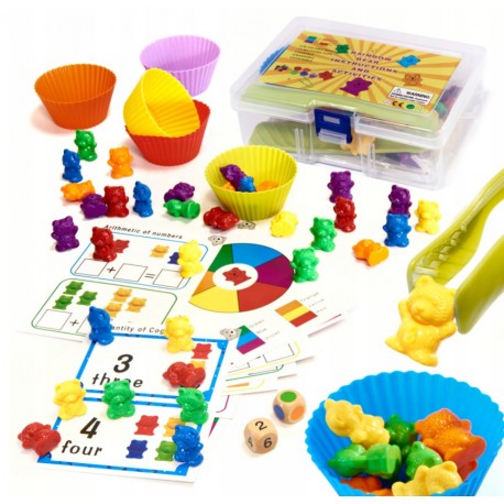 Montessori hra - Spočítaj medvedíky - 44 dielov