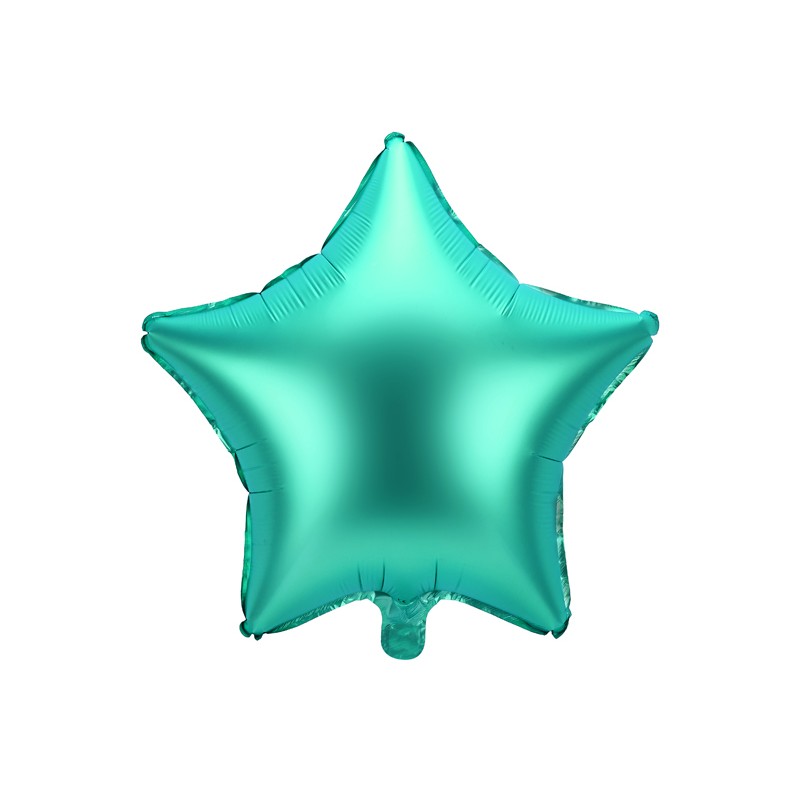 FB3S-012 Party Deco Fóliový balón - Matná hvězda - 48cm Zelená