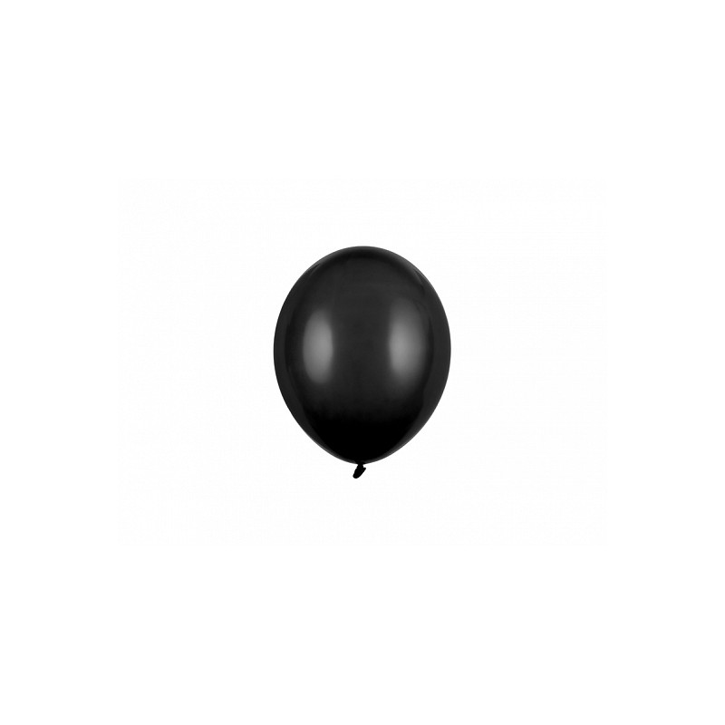 SB5P-010 Party Deco Eko mini pastelové balóny - 12cm, 10ks Čierna