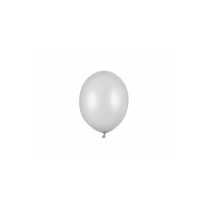 Levně SB5M-018 Party Deco Eko mini metalické balony - 12cm, 10ks Stříbrná